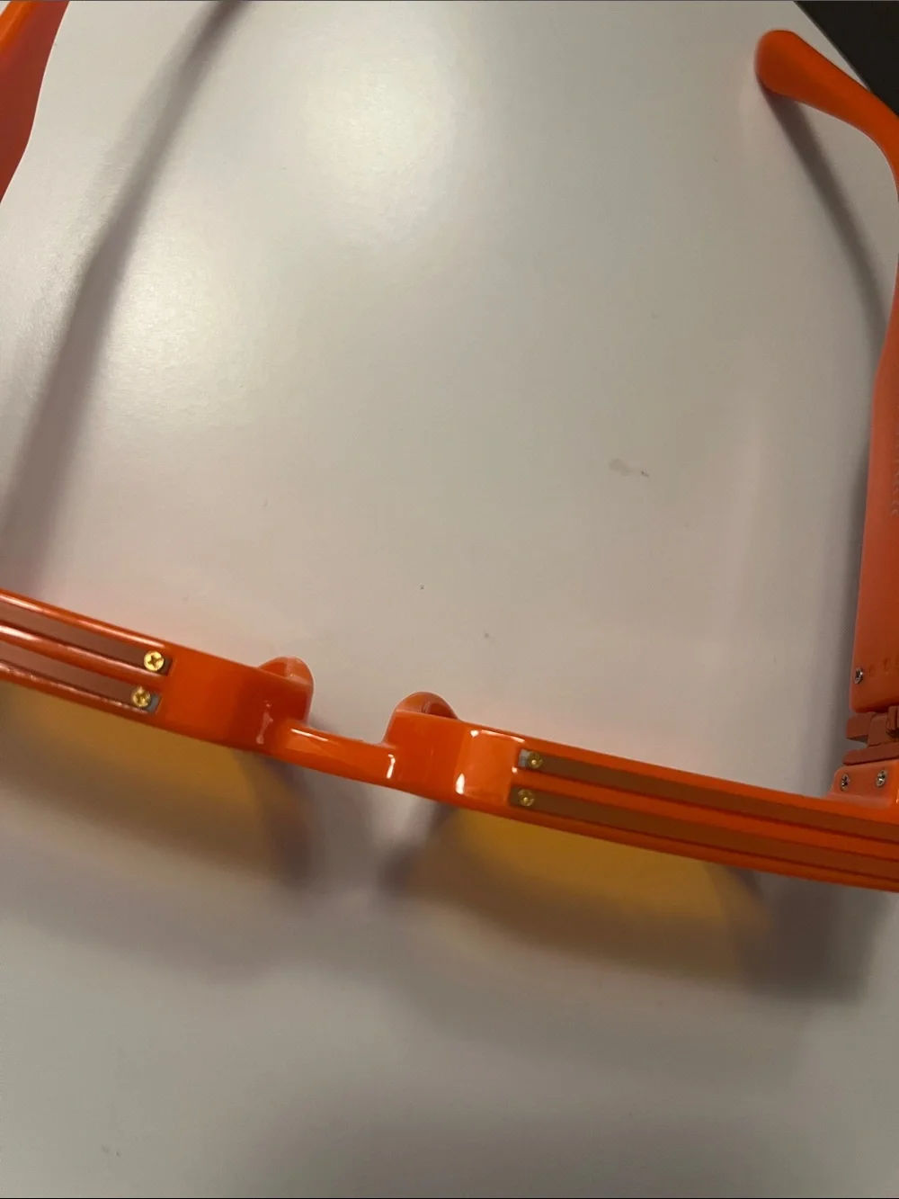 Bold Orange Rectangular Sunglasses